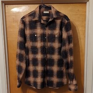 Gustin Rainbow Nep Rustic Wool Shirt - Gold Wheat